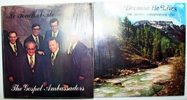 Lot 3 Gospel Ambassadors HE TOUCHED ME~BECAUSE HE LIVES~HAPPY DAY 12&quot; LP... - £7.43 GBP