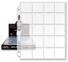 BCW Pro 20-Pocket Pages, Pocket Size: 2&quot; x2&quot;, 20 Pages - Coin Collecting Supplie - £5.09 GBP