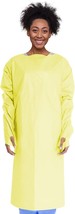 Medical Isolation Gowns Disposable X-Large Yellow Hospital Gowns 10 Pack - £12.20 GBP