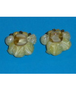 Vintage Germany Yellow Clip On Earrings - £11.78 GBP