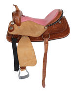 Horse Western Barrel Show Pleasure LEATHER SADDLE Bridle  50223PK - $299.99