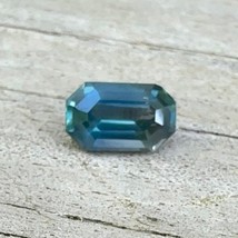 Natural Teal Sapphire | Emerald Cut | 0.89 Carat | 6.84x4.30 mm | Loose Teal Sap - £467.62 GBP