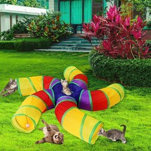 Kitty Tunnels Interactive Maze House Toy with Storage Bag for Kitten Puppy Rabbi - £34.80 GBP