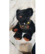 Vintage FIRST &amp; MAIN Halloween Plush DRESSED Black BEAR MYSTIC - £9.54 GBP