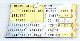 Billet De Concert AC/DC 24 Mai 1991 Buffalo New York - $39.55