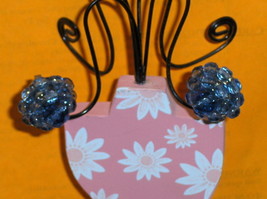 Vintage Blue Bead Clip On Earrings - £19.95 GBP