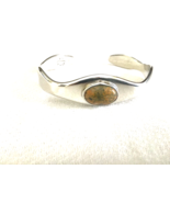 Sterling Mexican Unakite Cuff Bracelet GREAT FOR SMALL WRIST Signed Vintage - $1,209.13 MXN
