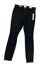 Universal Thread Jeans Womens 8L Mid-Rise Skinny Distressed Black Denim ... - £16.68 GBP