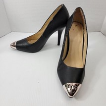 Delicious Women&#39;s Dress Heels Black  Size 10  Silver Accent Toes - £15.51 GBP