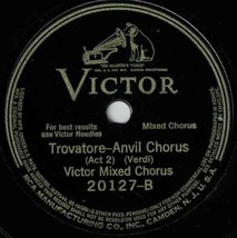 Victor Mixed / Male Chorus 78 Tannhauser Pilgrim Chorus / Trovatore Anvil SH3D - £5.44 GBP