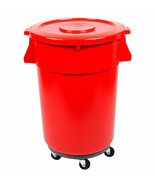 32 Gallon Trash Can Ingredient Bin Lid Dolly Commercial Kit Recycling NS... - $176.17 CAD