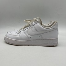 Nike Air Force 1 &#39;07 CW2288-111 Mens White Lace Up Athletic Sneaker Size 10 - £39.55 GBP