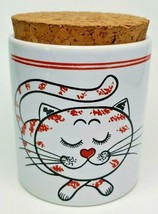Vintage Waechterbach Whimsical Sleeping Cat Coffee Jar with Cork Lid Rare (U27) - £39.49 GBP