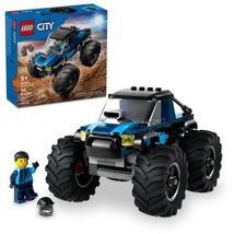 LEGO City Blue Monster Truck Off-Road Toy Playset with a Driver Minifigu... - $19.99