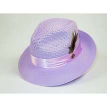 Men's Summer Spring Braid Straw style Hat by BRUNO CAPELO JULIAN JU906 Lavender image 4