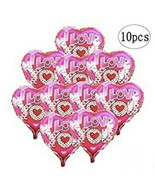 Valentine&#39;s Day Balloons,Heart Foil Balloons, i Love You Balloons 10 pieces - £11.72 GBP