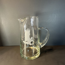 Vintage Georg Jensen Endangered Species Animals Etched 2QT Clear Pitcher - £22.43 GBP