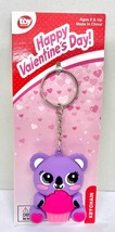 The Toy Network Happy Valentine&#39;s Day Purple Panda with Cupcake Figure Keychain - £10.31 GBP