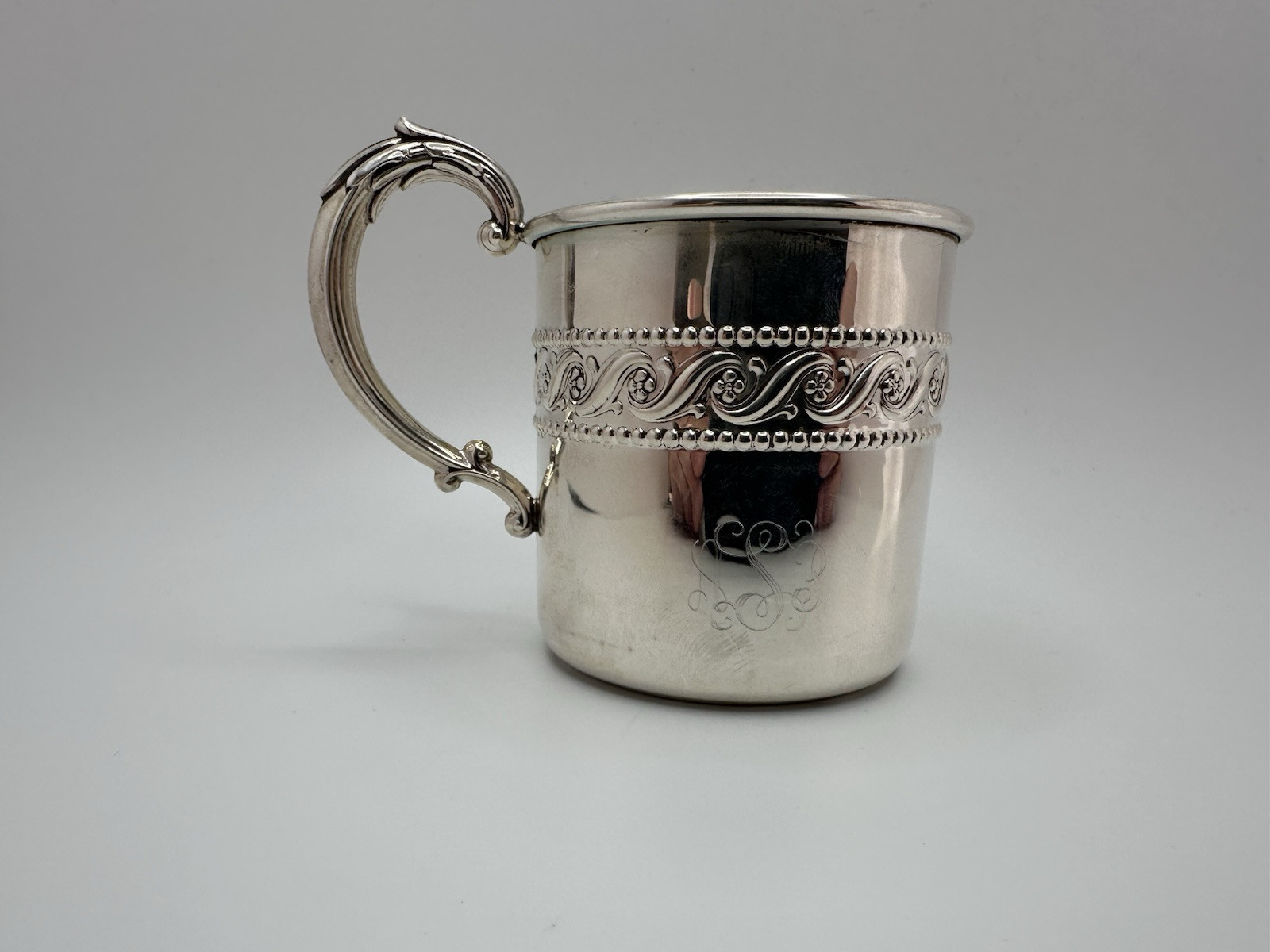 Sterling Silver ASP Monogrammed Baby Cup 2.5” X 2.5” 47.69g - $104.69