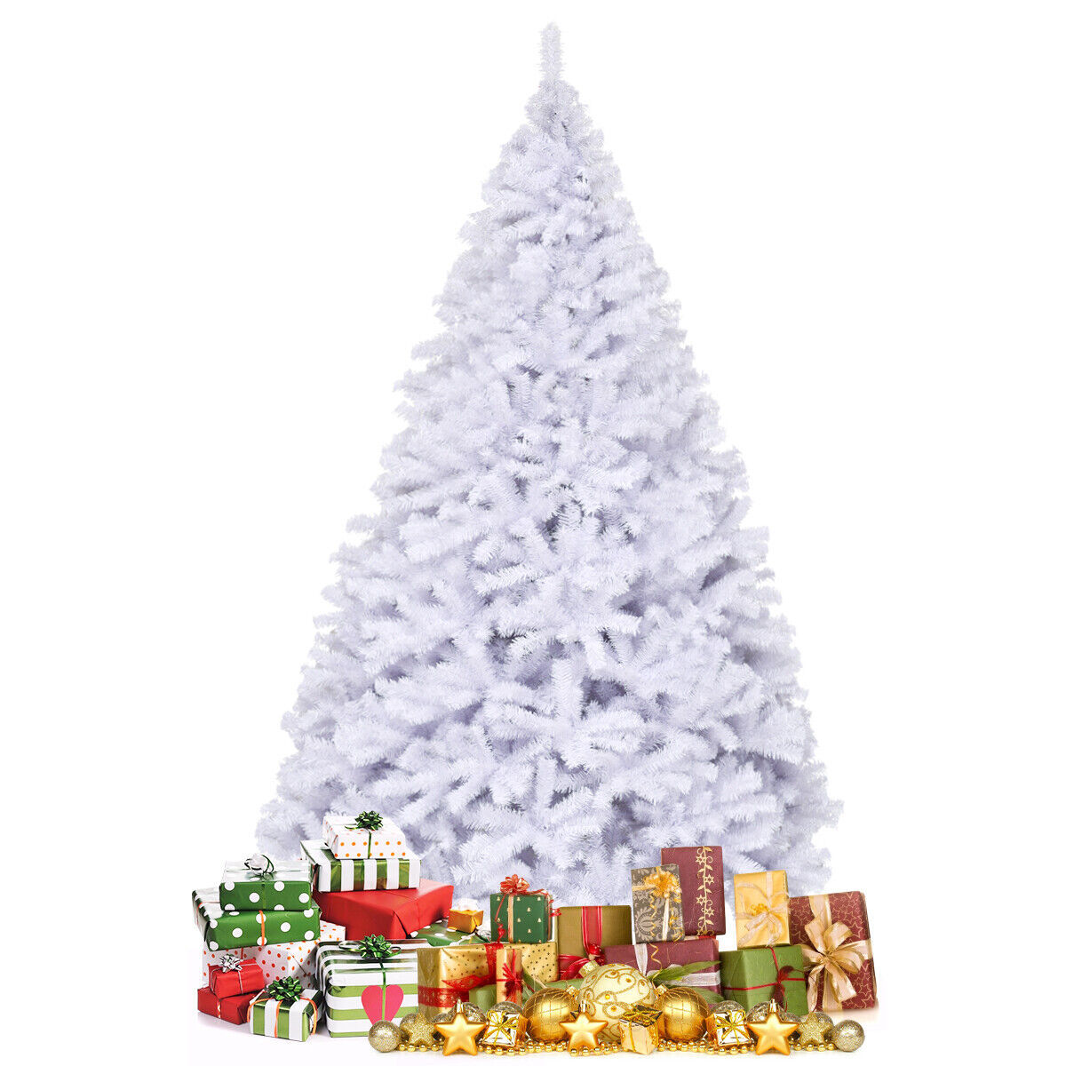 Primary image for Costway 9Ft Hinged Stand Artificial Christmas Tree Great Pine Tree 2132 Tips
