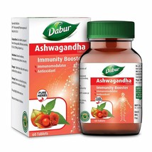 Dabur ASHWAGANDHA/ Indian Ginseng Ayurvedic Herbal Pure 60 Tabs FREE SHIP - £11.18 GBP