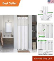 Luxury Linen Textured Shower Curtain with Snap-in Liner - Easy Installation - $54.00