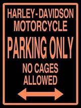 Harley Davidson Motorcycle Parking Only Metal Sign - $29.95