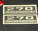 Chevy 270 Horsepower Black &amp; Gold Valve Cover Decals Pair - £1,559.56 GBP