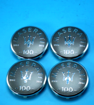 MASERATI 100 YEARS CENTER CAP CAPS SET OF 4 NEW  60mm(58mm) - £56.51 GBP