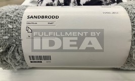 Brand New Ikea Sandbrodd 51x67 " Gray Blue Throw 105.495.41 - $35.99