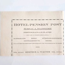 1940 Pension Hotel Murnau On The Staffelsee Advertisement Germany Import... - $27.41 CAD