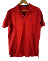 Ralph Lauren Polo Shirt Size Medium Mens Adult Red Short Sleeve Knit 100... - £22.20 GBP