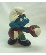 VINTAGE 1980 SCHLEICH THE SMURFS BOXING BOXER Smurf 2&quot; PVC FIGURE TOY 80&#39;s - €12,89 EUR