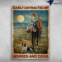 Border Collie Cowboy Easily Distracted By Horses And Dogs - £12.86 GBP