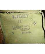 1943 Original WWII British Army P44 Light Resp Mask Pouch w/Carrying Str... - $39.59