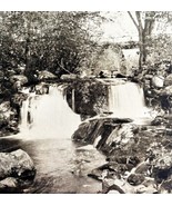 Waterfall Twin Cascades Damariscotta Maine 1924 Gravure Print Antique DWT8A - $34.50