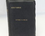 Holy Bible KJV Black Genuine Leather Collins&#39; Clear Type Press Great Bri... - $39.19