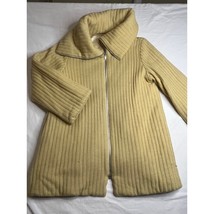 Cosa-Nuova Coat Women Large Yellow Jacket Zip Lined Boho Warm Sweater De... - $15.06