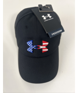 Under Armour Men&#39;s Freedom Black Baseball Hat USA Flag Adjustable Cap NWT - €17,07 EUR