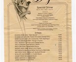 The Brown Derby Restaurant Mothers Day 1987 Menu Los Angeles California  - $41.58