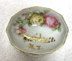 Vintage Germany Porcelain Floral Master Salt Cellar Dip Souvenir Provide... - $12.38