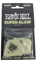 Ernie Ball Cellulose Guitar Picks - Heavy Super Glow - 12 Pack (2.35) - £4.78 GBP