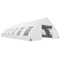 20 x 40 FT Peach Shaped Party Tent Wedding Canopy with Zipper Doors-White - Colo - €1.196,25 EUR