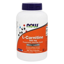 NOW Foods L-Carnitine 500 mg., 180 Capsules - £32.78 GBP