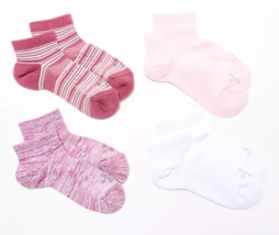 Tommie Copper 4PK UltraTemp Ankle Socks Pink Striped Size M Medium - $39.60