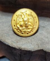 Vintage Eagle With Anchor 1" Navy Brass Button WATERBURY BUTTON Co. CONN - $15.88