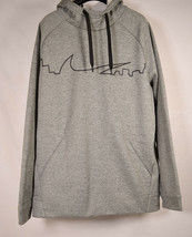 Nike Mens Swoosh Skyline Dri Fit Therma Hoodie Size M Heather Gray Cityspace - £23.28 GBP