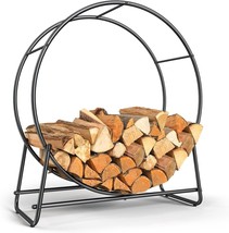 Log Holder Firewood Rack Wood Storage, Powder-coated Round Tubular Steel, - $69.34