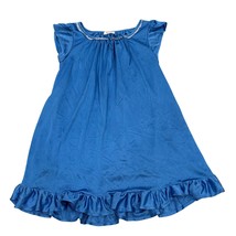 Girls Blue Ruffle Pajamas Nightgown Satin By Betsy &amp; Lace Y (3-4) - $33.60