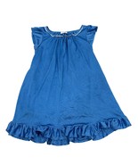 Girls Blue Ruffle Pajamas Nightgown Satin By Betsy &amp; Lace Y (3-4) - $625.07 MXN